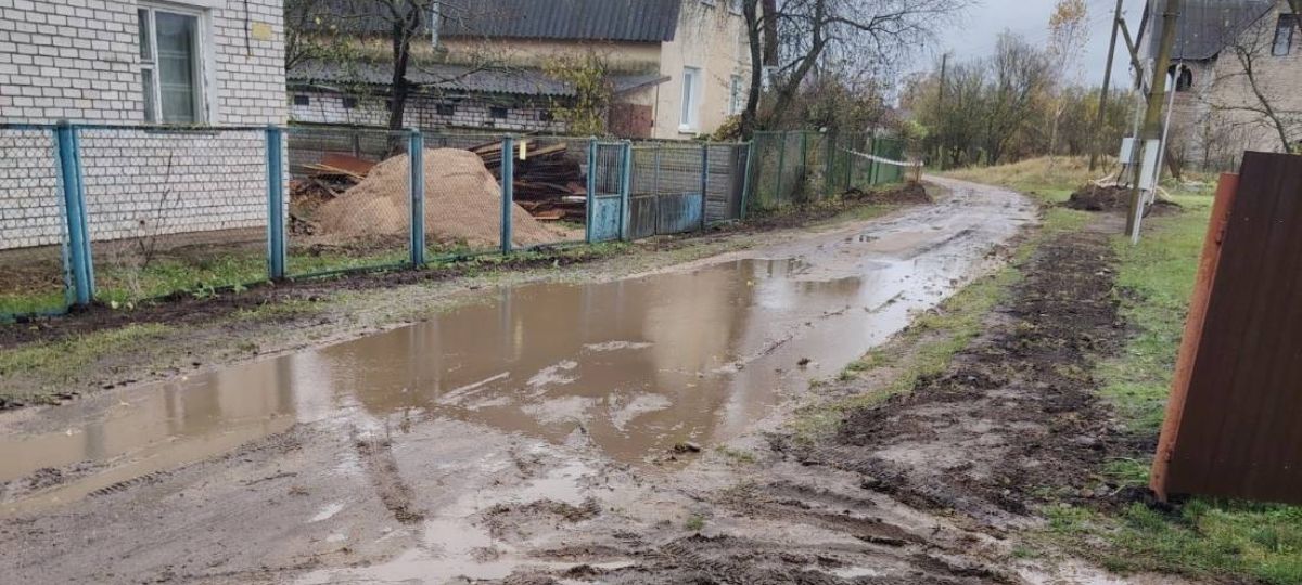дорога, слякоть, Беларусь