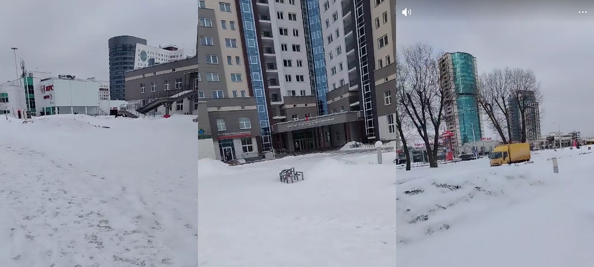 заснеженный проспект