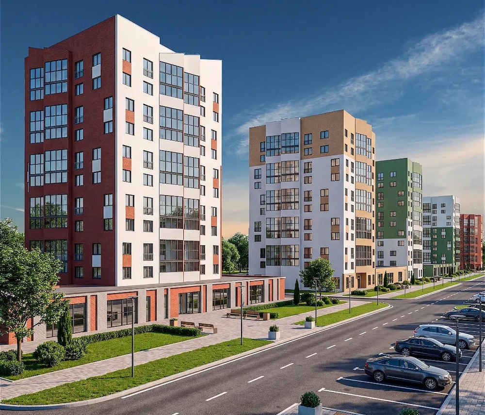 Проект новой жилой застройки в Бресте на Востоке.